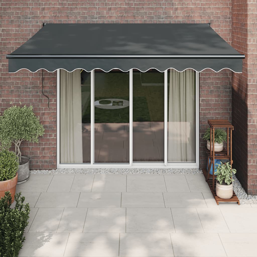Toldo retrátil automático 3,5x2,5 m antracite