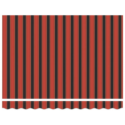 Toldo retrátil automático 3,5x2,5 m laranja e castanho