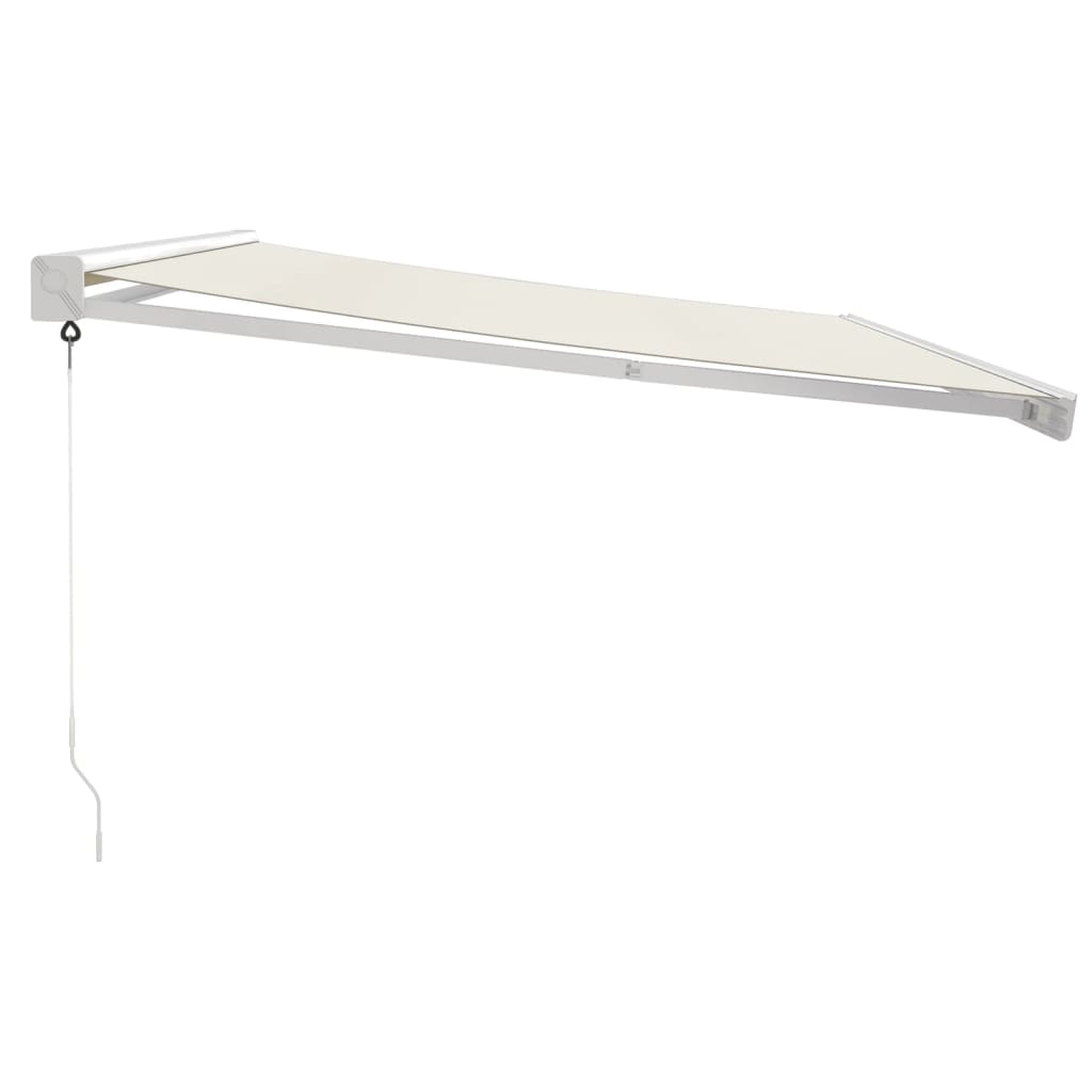 Toldo retrátil 4x3 m tecido e alumínio cor creme