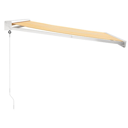 Toldo retrátil 3,5x2,5 m tecido e alumínio amarelo e branco