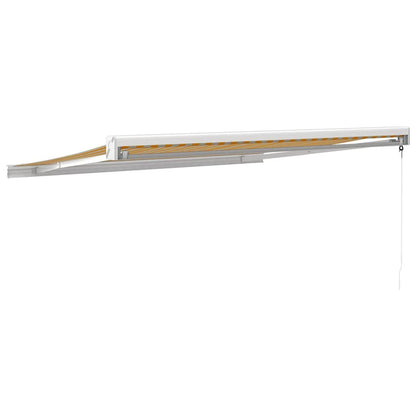 Toldo retrátil 3,5x2,5 m tecido e alumínio amarelo e branco