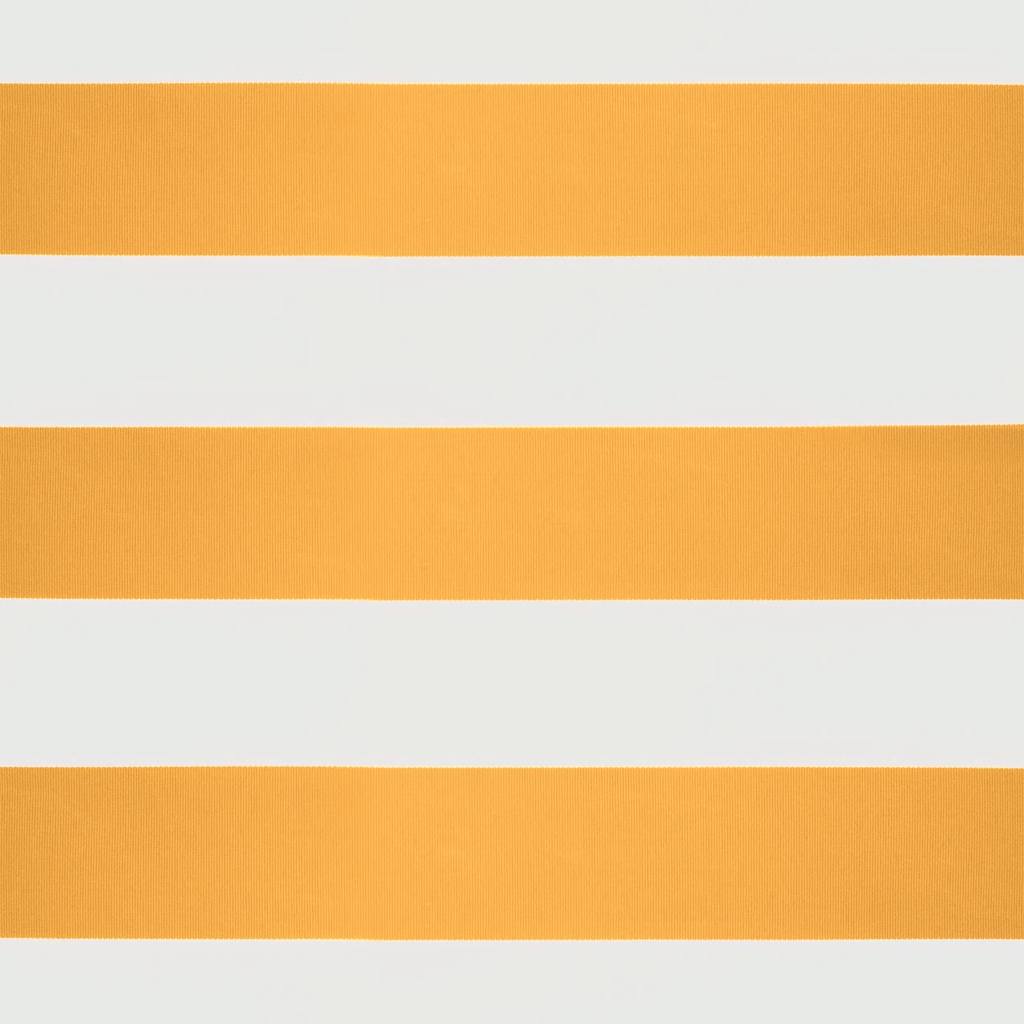 Toldo retrátil 4x3 m tecido e alumínio amarelo e branco
