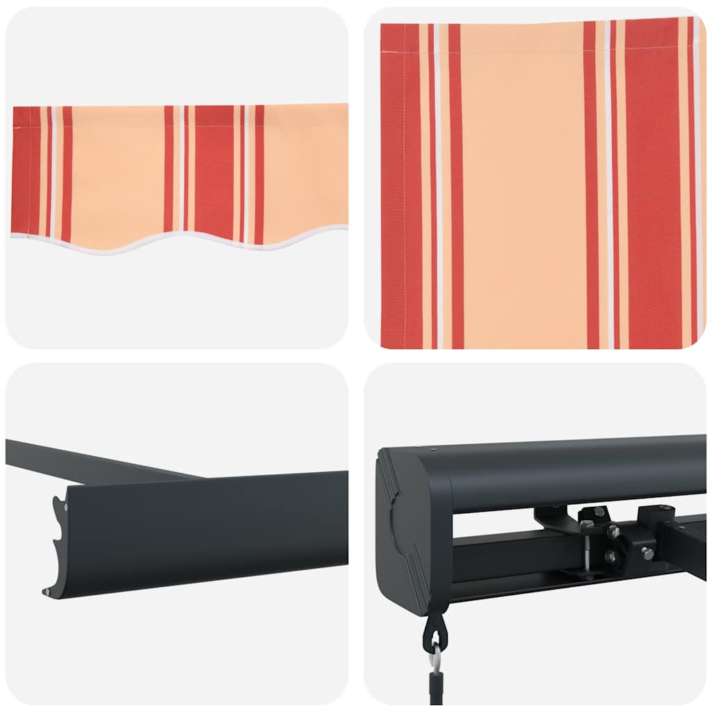 Toldo retrátil 3x2,5 m tecido e alumínio amarelo e branco