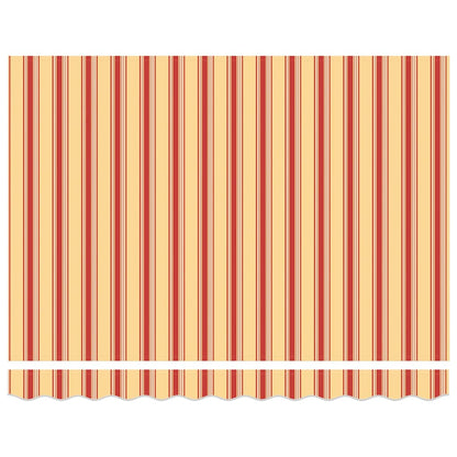 Toldo retrátil 3,5x2,5 m tecido e alumínio amarelo e branco