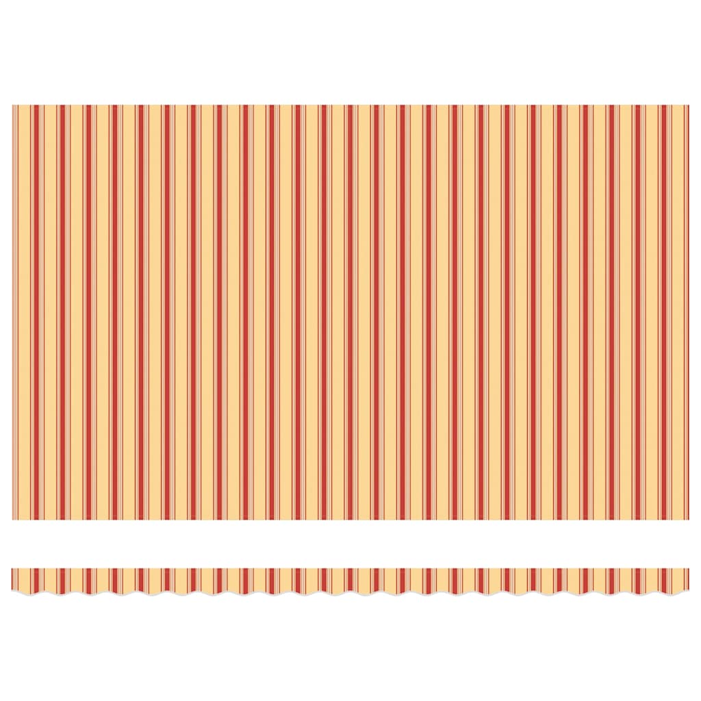 Toldo retrátil 5x3 m tecido e alumínio amarelo e branco