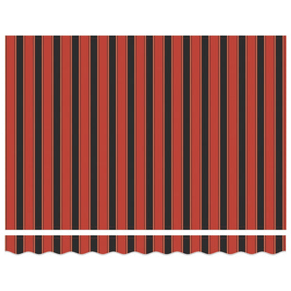 Toldo retrátil 3x2,5 m tecido e alumínio laranja e castanho