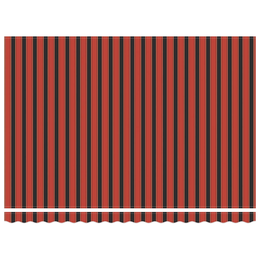 Toldo retrátil 4,5x3 m tecido e alumínio laranja e castanho