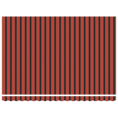 Toldo retrátil 4,5x3 m tecido e alumínio laranja e castanho