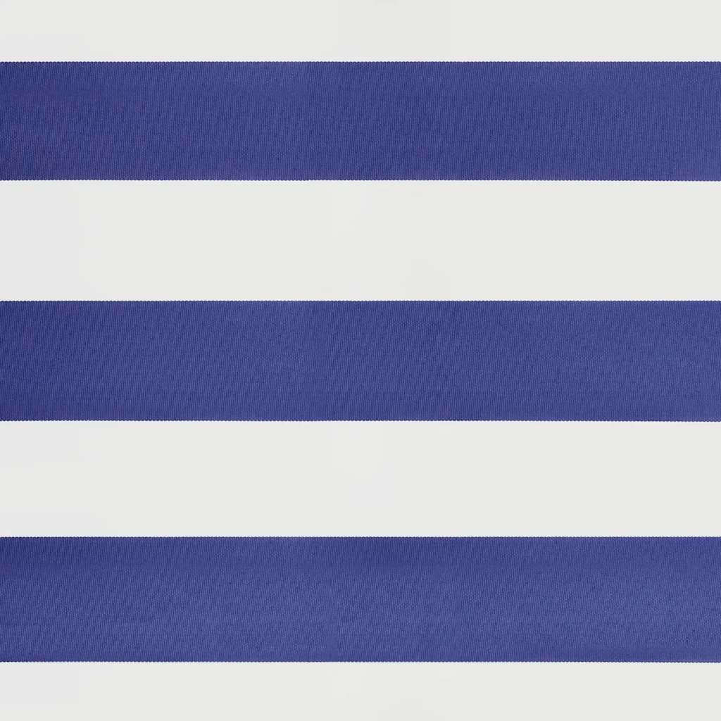 Toldo retrátil 4x3 m tecido e alumínio azul e branco