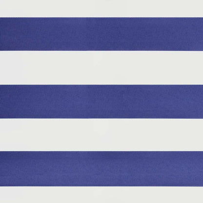 Toldo retrátil 4x3 m tecido e alumínio azul e branco