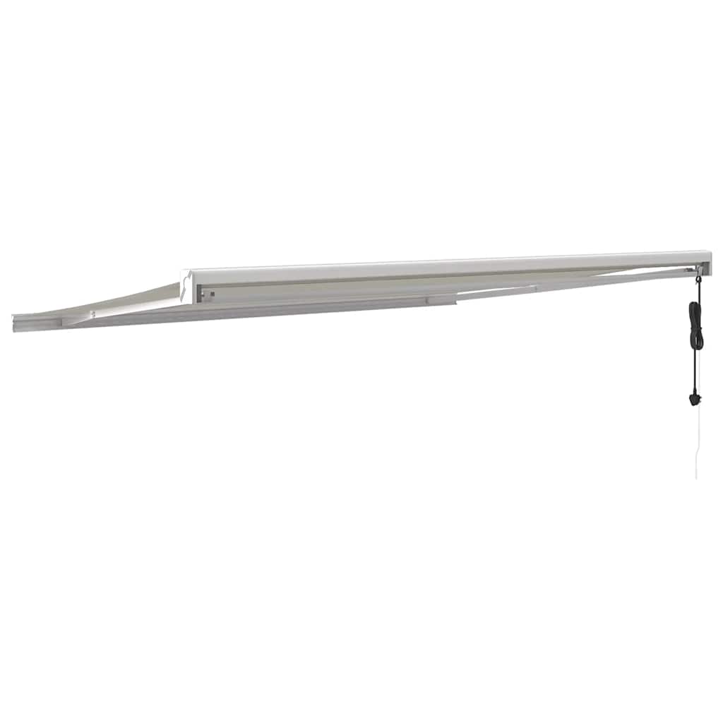 Toldo retrátil 4x3 m tecido e alumínio cor creme