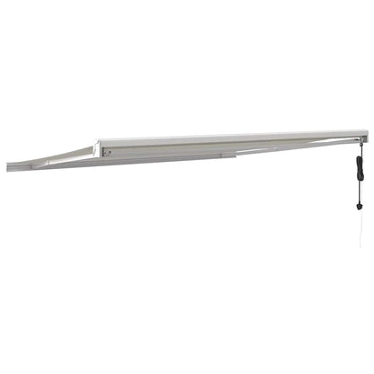 Toldo retrátil 4x3 m tecido e alumínio cor creme