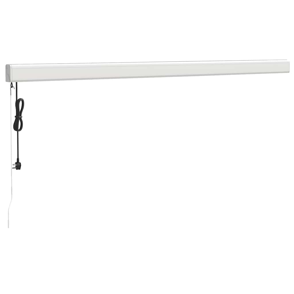 Toldo retrátil 4x3 m tecido e alumínio amarelo e branco