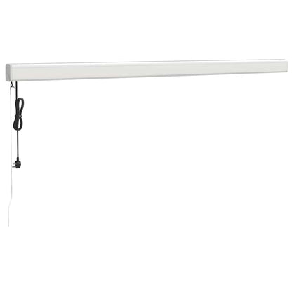 Toldo retrátil 4x3 m tecido e alumínio amarelo e branco