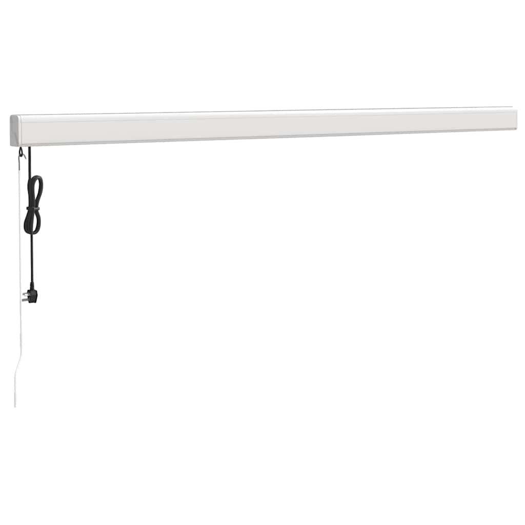 Toldo retrátil 4,5x3 m tecido e alumínio amarelo e branco