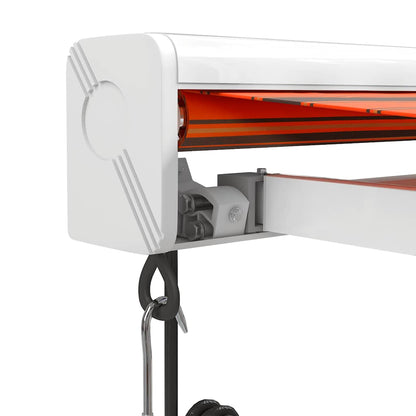 Toldo retrátil 4,5x3 m tecido e alumínio laranja e castanho