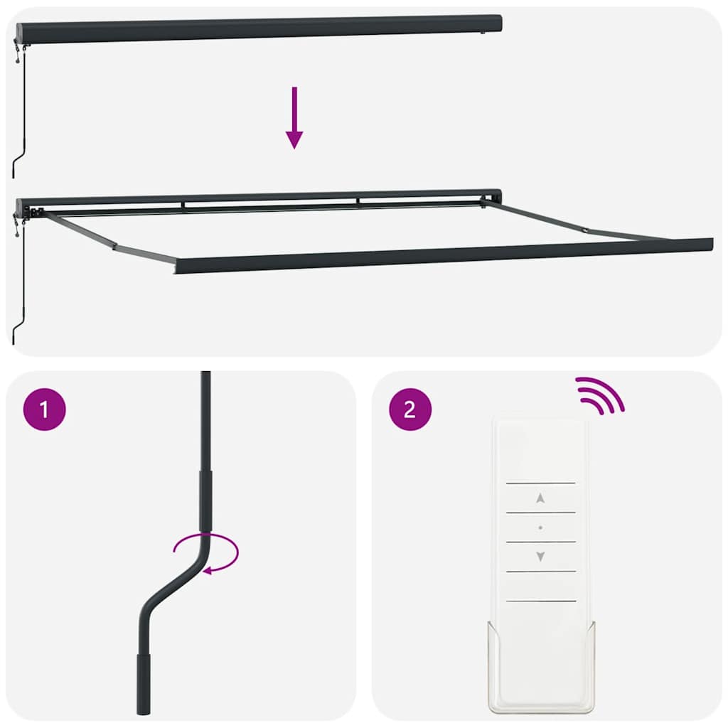 Toldo retrátil 4x3 m tecido e alumínio cor creme