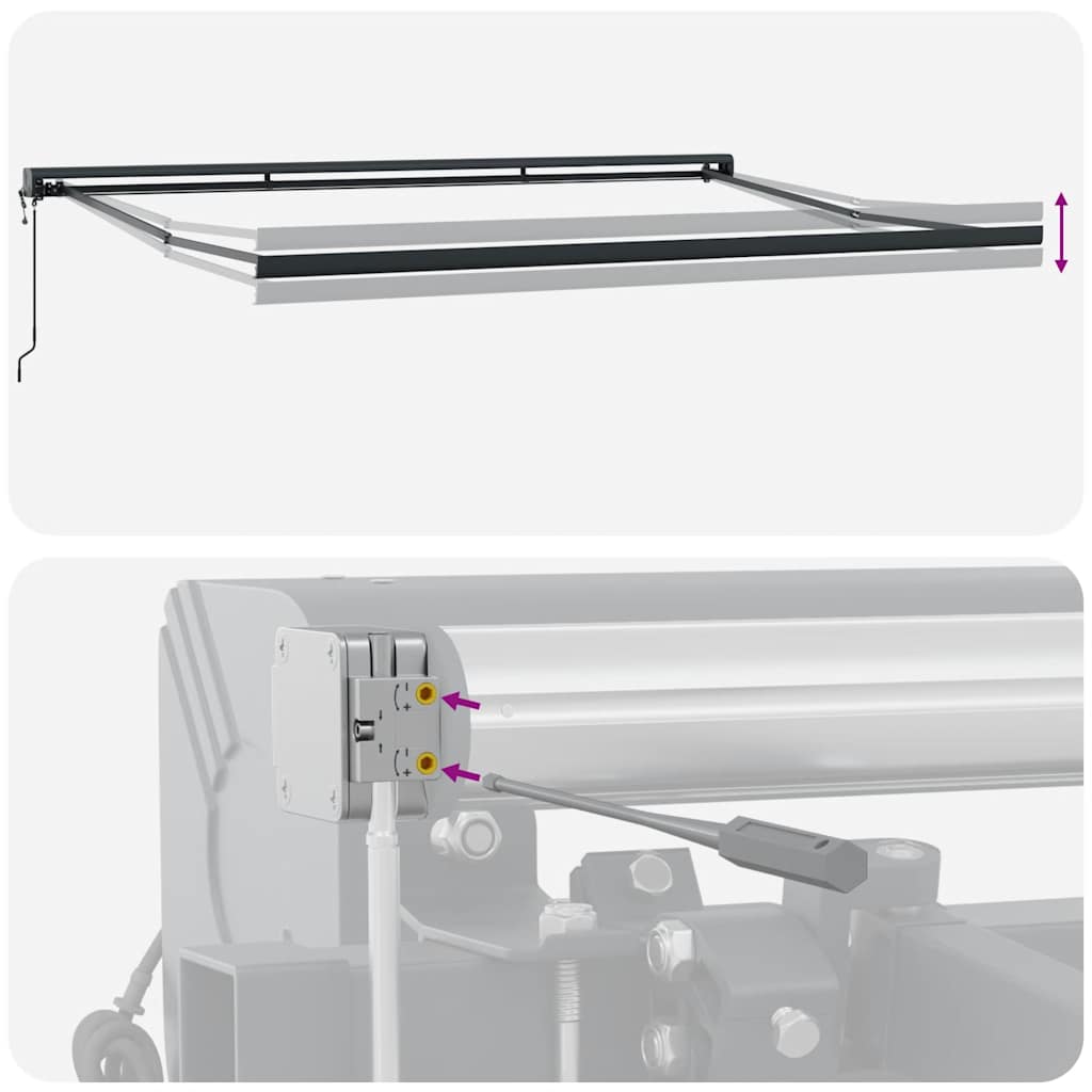 Toldo retrátil 4x3 m tecido e alumínio cor creme