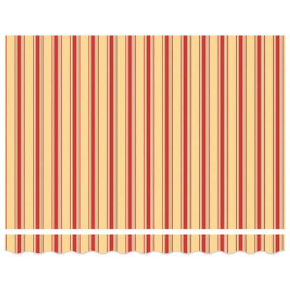 Toldo retrátil 3,5x2,5 m tecido e alumínio amarelo e branco