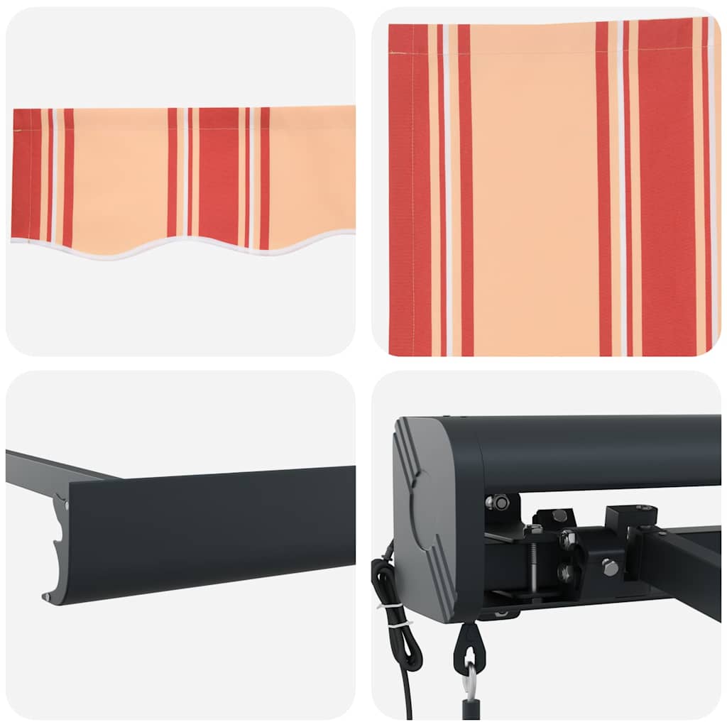 Toldo retrátil 3,5x2,5 m tecido e alumínio amarelo e branco