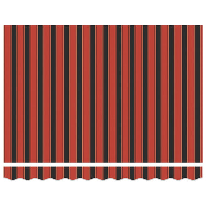 Toldo retrátil 3x2,5 m tecido e alumínio laranja e castanho