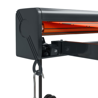 Toldo retrátil 3x2,5 m tecido e alumínio laranja e castanho