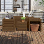 4 pcs conjunto de caixas de jardim pinho maciço castanho mel