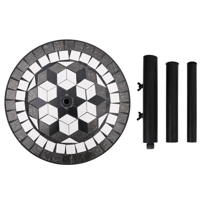 Base p/ guarda-sol redonda 12 kg preto e branco