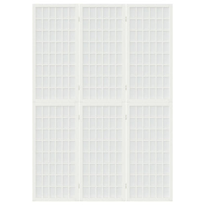 Biombo dobrável com 3 painéis estilo japonês 120x170 cm branco