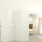 Biombo dobrável com 4 painéis estilo japonês 160x170 cm branco