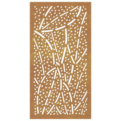 Decoração p/ muro de jardim 105x55 cm aço corten design folhas