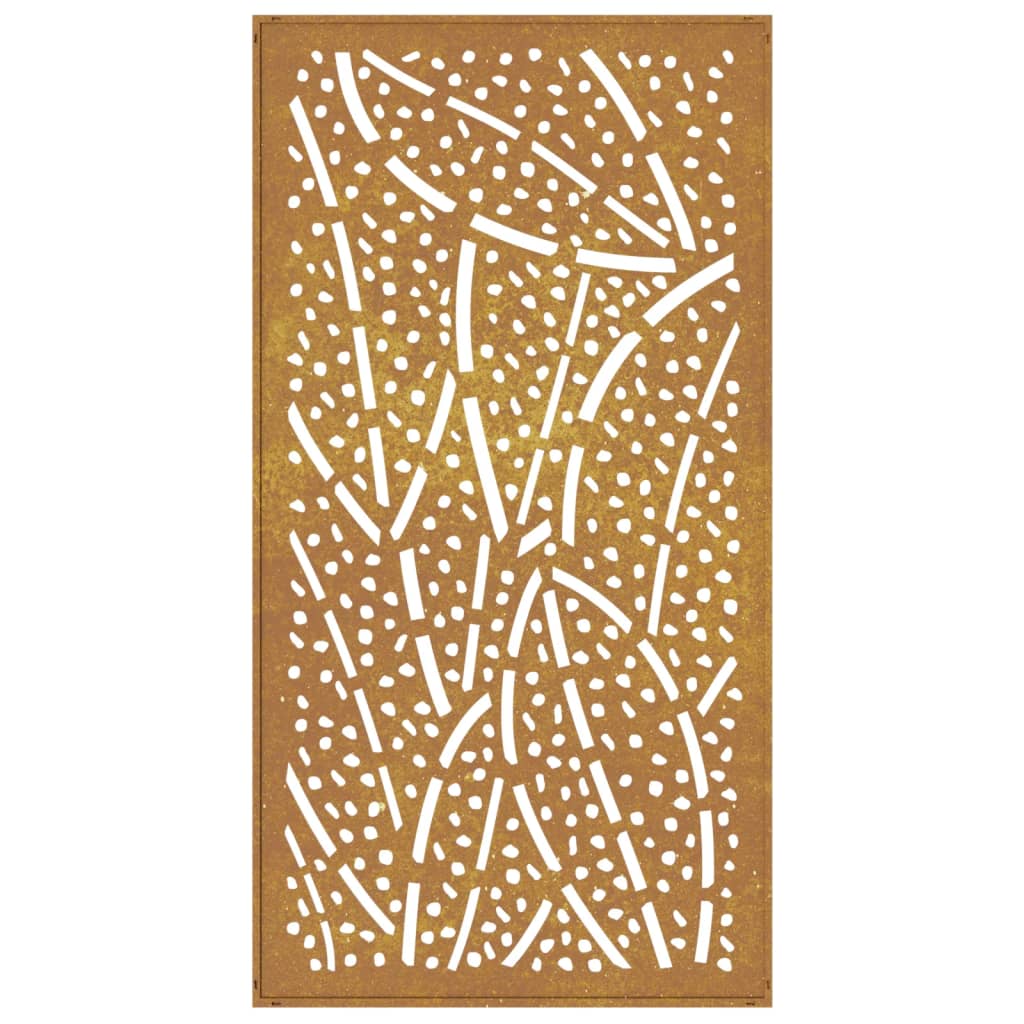 Decoração p/ muro de jardim 105x55 cm aço corten design folhas