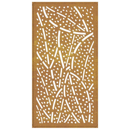 Decoração p/ muro de jardim 105x55 cm aço corten design folhas