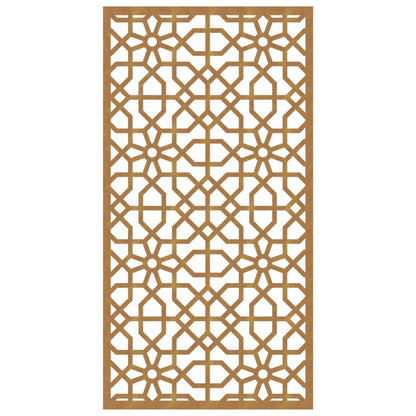 Decoração p/ muro de jardim 105x55 cm aço corten design árabe