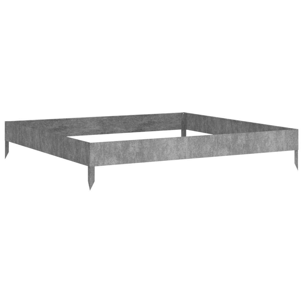 Canteiro elevado de jardim 100x100x18,5 cm aço corten