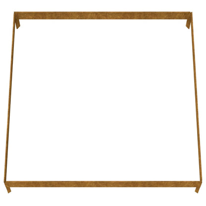 Canteiro elevado de jardim 100x100x18,5 cm aço corten
