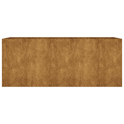 Canteiro elevado de jardim 200x80x80 cm aço corten