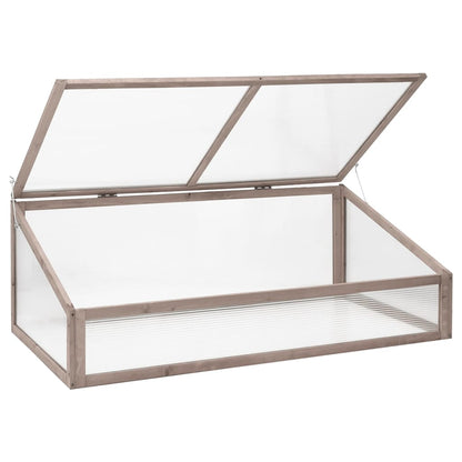 Estufa 110x58,5x39 cm madeira de abeto cinzento