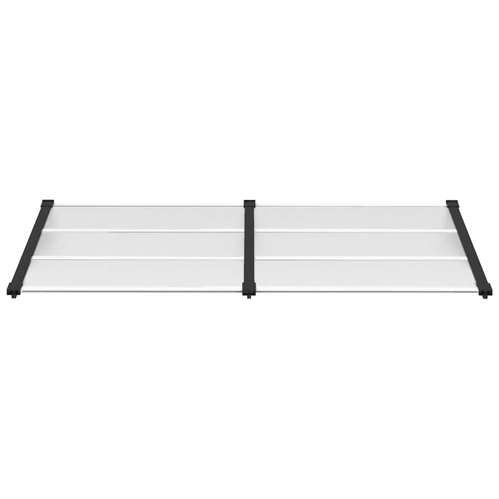 Toldo para porta 199x90 cm policarbonato preto/transparente