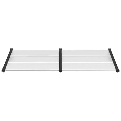 Toldo para porta 199x90 cm policarbonato preto/transparente