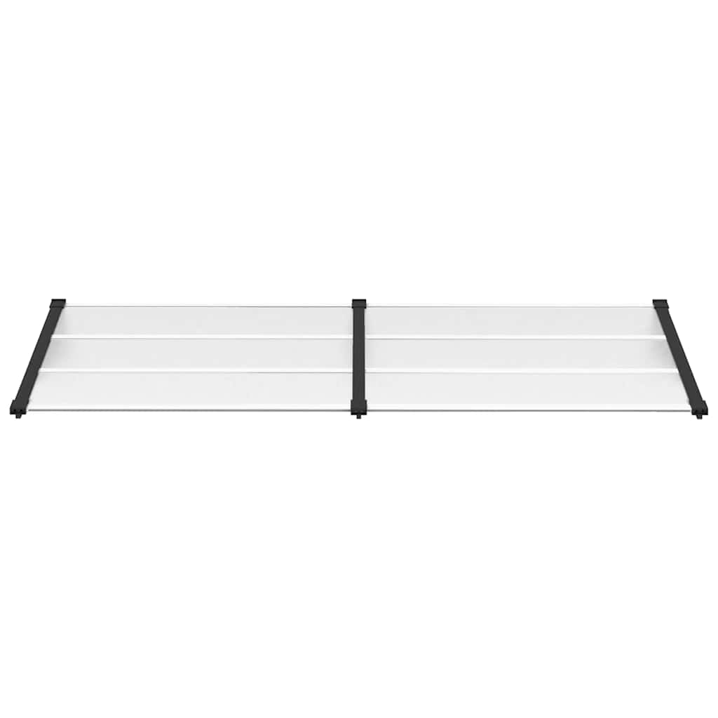 Toldo para porta 239x90 cm policarbonato preto/transparente