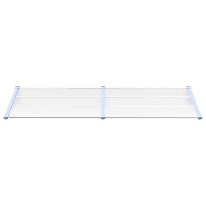 Toldo para porta 239x90 cm policarbonato cinzento/transparente