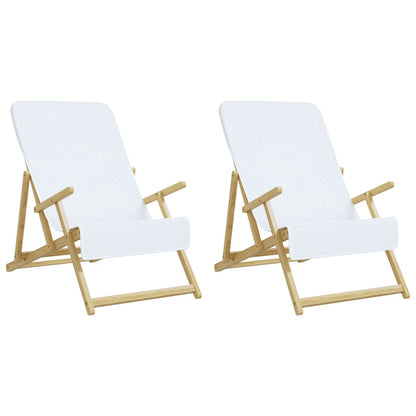 Toalhas de praia 2 pcs 60x135 cm tecido 400 GSM branco