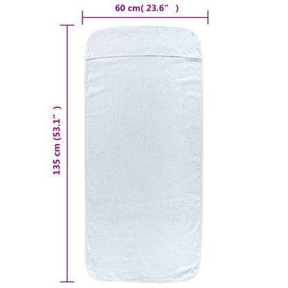 Toalhas de praia 2 pcs 60x135 cm tecido 400 GSM branco