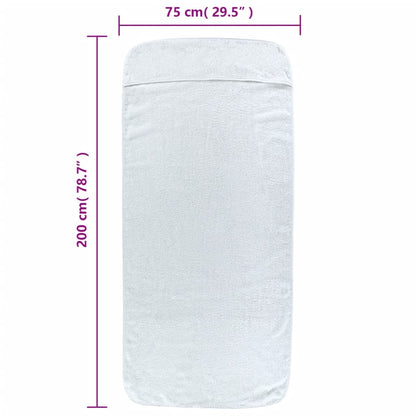 Toalhas de praia 2 pcs 75x200 cm tecido 400 GSM branco