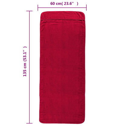 Toalhas de praia 2 pcs 60x135 cm tecido 400 GSM bordô