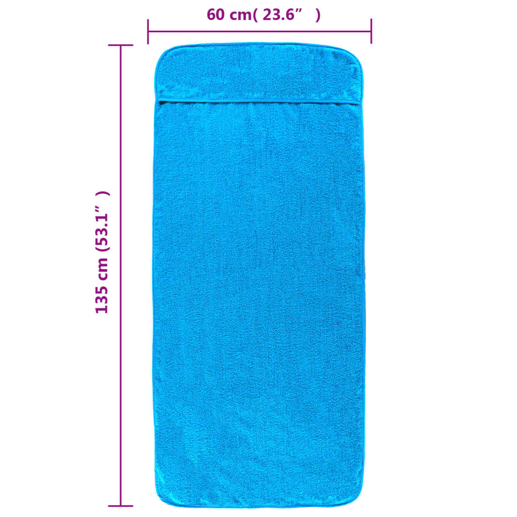 Toalhas de praia 2 pcs 60x135 cm tecido 400 GSM turquesa