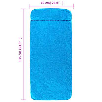 Toalhas de praia 2 pcs 60x135 cm tecido 400 GSM turquesa