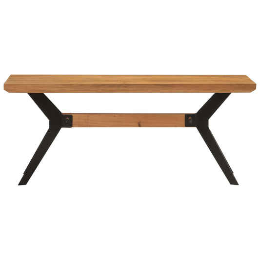 Banco de jantar 110x40x46 cm madeira de acácia maciça e aço