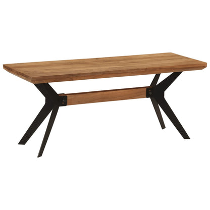 Banco de jantar 110x40x46 cm madeira de acácia maciça e aço